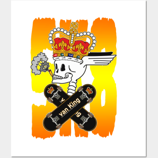 van King - King Royal Skull SK8 - The Streets Are My Kingdom Posters and Art